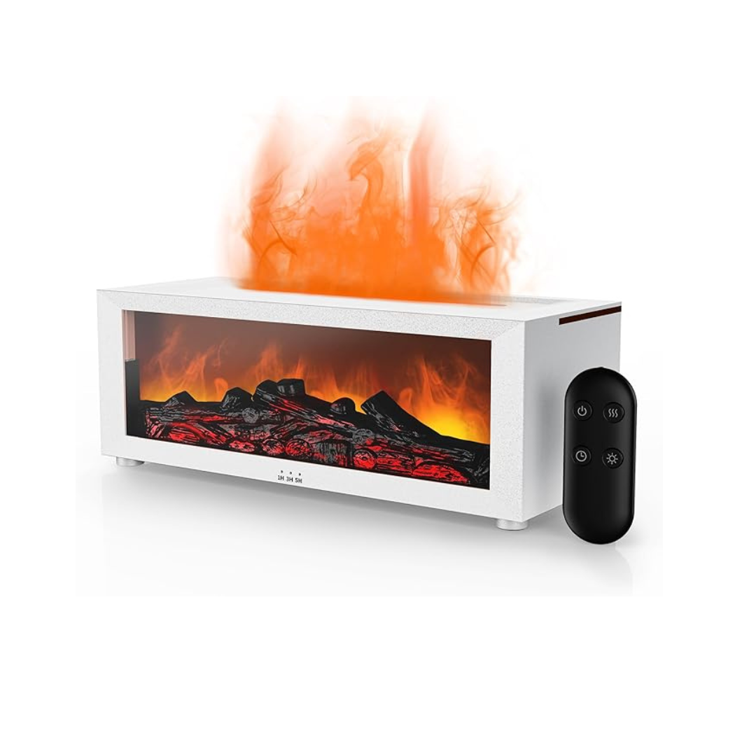LED Flame Diffuser with Remote and Auto-Off Timer