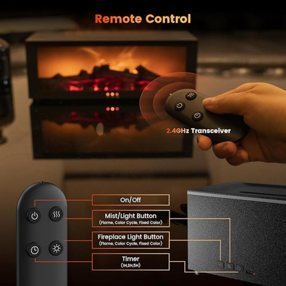 LED Flame Diffuser with Remote and Auto-Off Timer