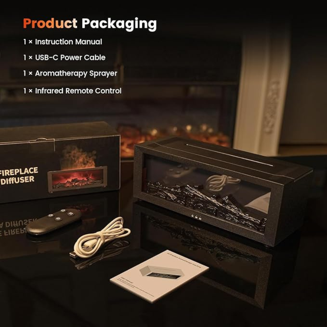 LED Flame Diffuser with Remote and Auto-Off Timer